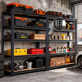 ZEUKMXOO Garage Shelving, 2400 LBS Metal Storage Shelves, 12" x 28'' x 60'' Heavy Duty Shelf, Adjustable Shelving Rack, Standing Shelf Units, Shelves for Garage Storage ZEUKMXOO