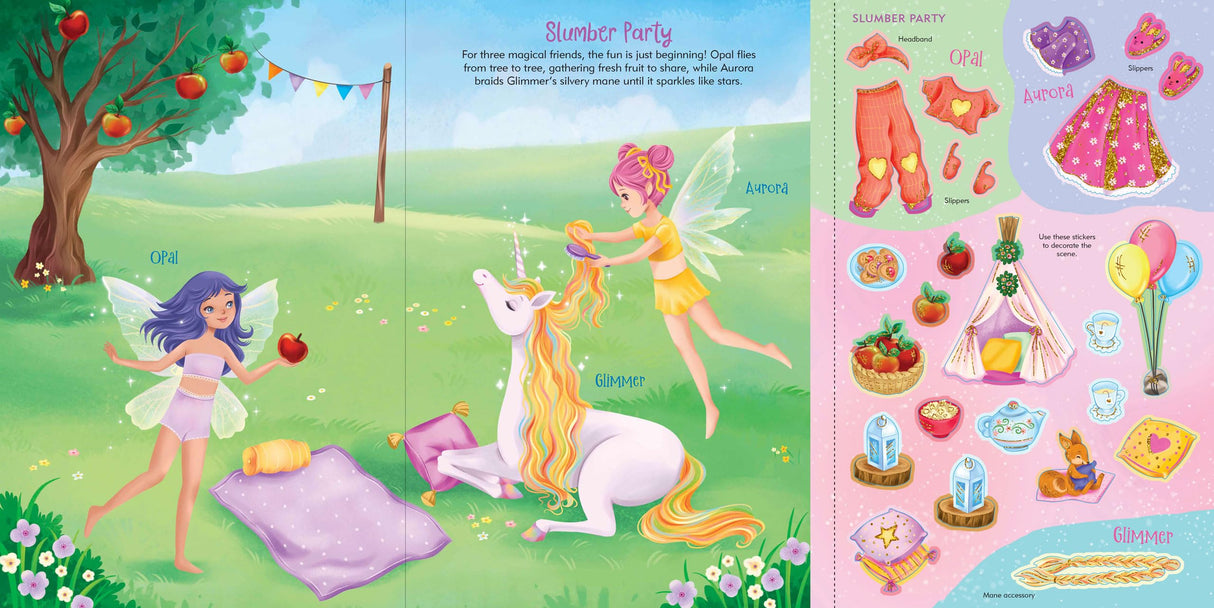 Unicorns Sticker Doll Dress-Up Book PETER PAUPER PRESS