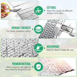 jxgzyy Reflective Insulation Roll Garage Door Insulation Panels Pre-Cut Kit 16 Sheets Double Bubble Reflective Insulation Foam Panels 23.62" X 47.24" for Windows, Garage Door, RV, Roof, Attic, Car jxgzyy