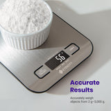 Etekcity Food Kitchen Scale, Digital Grams and Ounces for Weight Loss, Baking, Cooking, Keto and Meal Prep, LCD Display, Medium, 304 Stainless Steel Etekcity