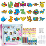 Window Paint Art, 36 Suncatchers Double Craft Kit for Kids – Children’s Make Your Own Fun Suncatcher Set Suction Cups DIY Car & Mirror Arts Crafts Children CAPKIT