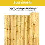 Backyard X-Scapes Natural Bamboo Fencing Decorative Rolled Fence Panel 1 in D x 6 ft H x 8 ft L Backyard X-Scapes