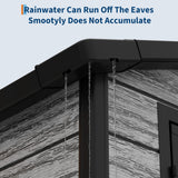 All-Weather Resin Shed with Window, Outdoor Plastic Garden Shed with Lockable Door and Vents, Outdoor Resin Storage Sheds for Tool, Bike, Backyard, Patio Reljofum