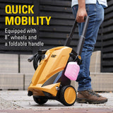 CAT Electric Pressure Washer 1850 PSI 1.4 GPM with 20' high-Pressure Hose, Quick Release Gun, 3-in-1 Nozzle Lance, Foam Cannon Water Pressure Washers, Power Washer for Your Home Patio, Driveway & RV CAT