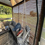 Natural Bamboo Roller Shades for Indoor/Outdoor Sunshade and Privacy - Customisable Widths Available WZLSQLTY