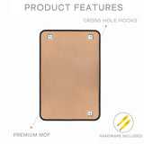 Minuover Wall Mount Mirror for Bathroom, Brush Black Metal Framed Rounded Corner Rectangular Vanity Mirror (20" x 30", Black) Minuover