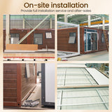 20FT Tiny House to Live in,Portable Prefab House with 2 Bedroom,1 Full Equiped Bathroom and Kitchen,Prefabricated Container House for Adults Living,Foldable Mobile Home with Steel Frame AMGUI