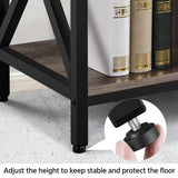 Yaheetech TV Stand for 65 Inch TV, 55'' Wide Entertainment Center TV Console with Open Storage Shelves for Living Room, TV Table for Home with Metal Support, Taupe Wood Yaheetech