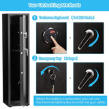 TROPOW 3-5 Gun Safe For Rifles And Pistols - Pistols Electronic Gun Security Cabinet With Removable Shelf,Digital Keypad,Quick Access,Black TROPOW