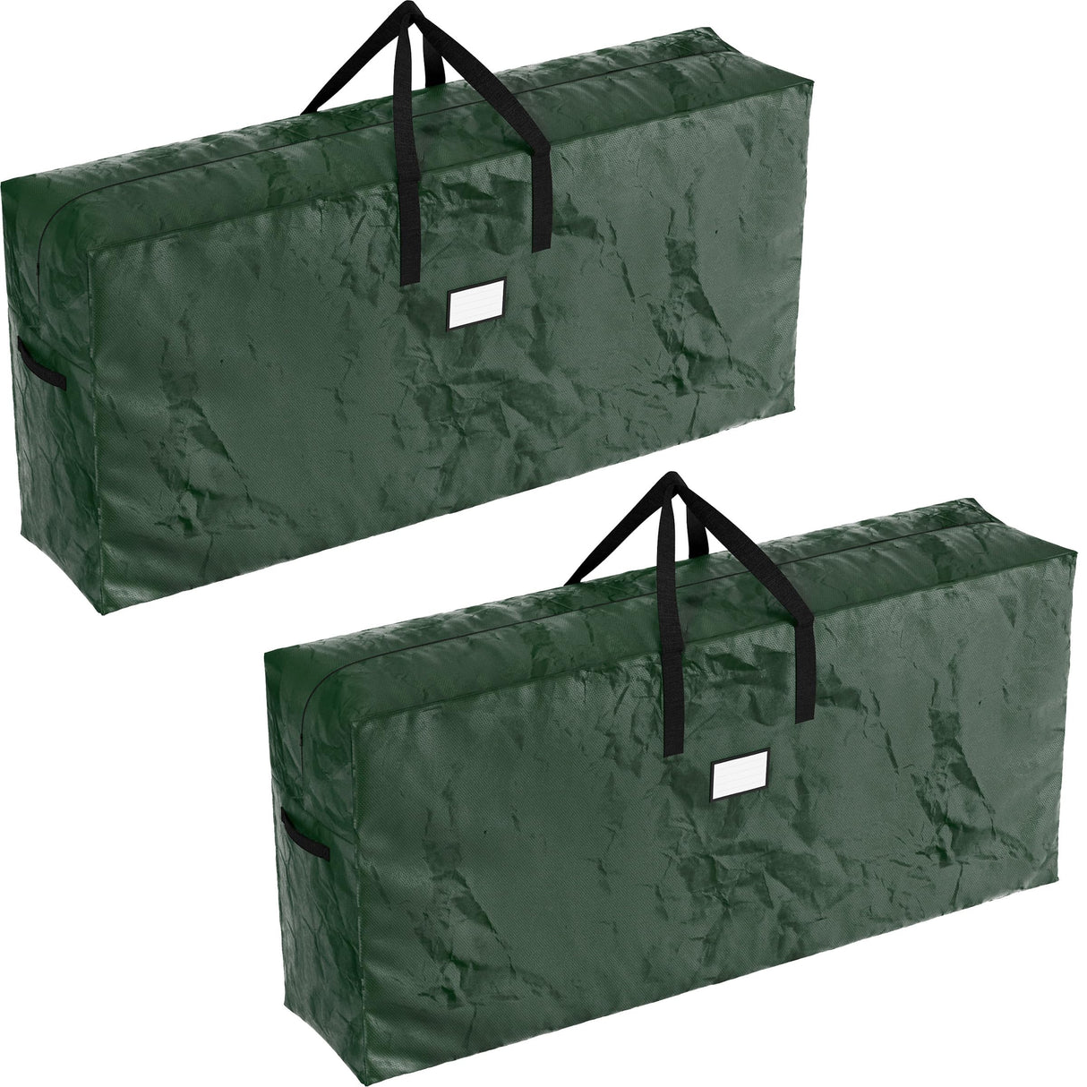 Christmas Tree Storage Bags - Set of 2 Extra-Large Holiday Decoration Totes for Disassembled 9-Foot Artificial Trees and Garlands by Elf Stor (Green) Elf Stor