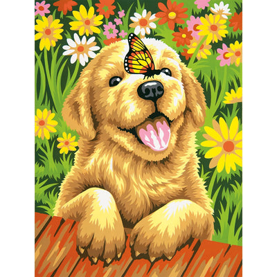 Dimensions Paint by Number 9x12 Puppy, Multicolor