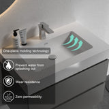 BLUHOUZZ Alice 30 Inch Bathroom Vanity with Sink, Large Storage Wall Mounted Floating Bathroom Vanity for Modern Bathroom, One-Piece Sink Basin Minimalist Bathroom Sink Cabinet BLUHOUZZ