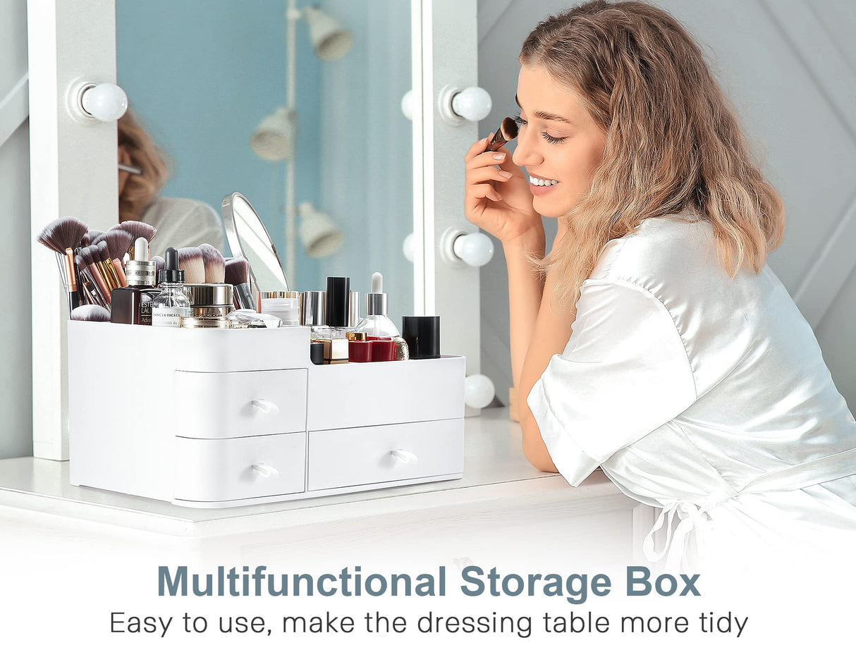 ONXE Makeup Organizer with Drawers,Large Capacity Perfume Organizer,Vanity,Bathroom,Bedroom Countertop Storage for Cosmetics, Perfume, Brushes, Eyeshadow, Skincare, Lipstick, Nail Polish ONXE