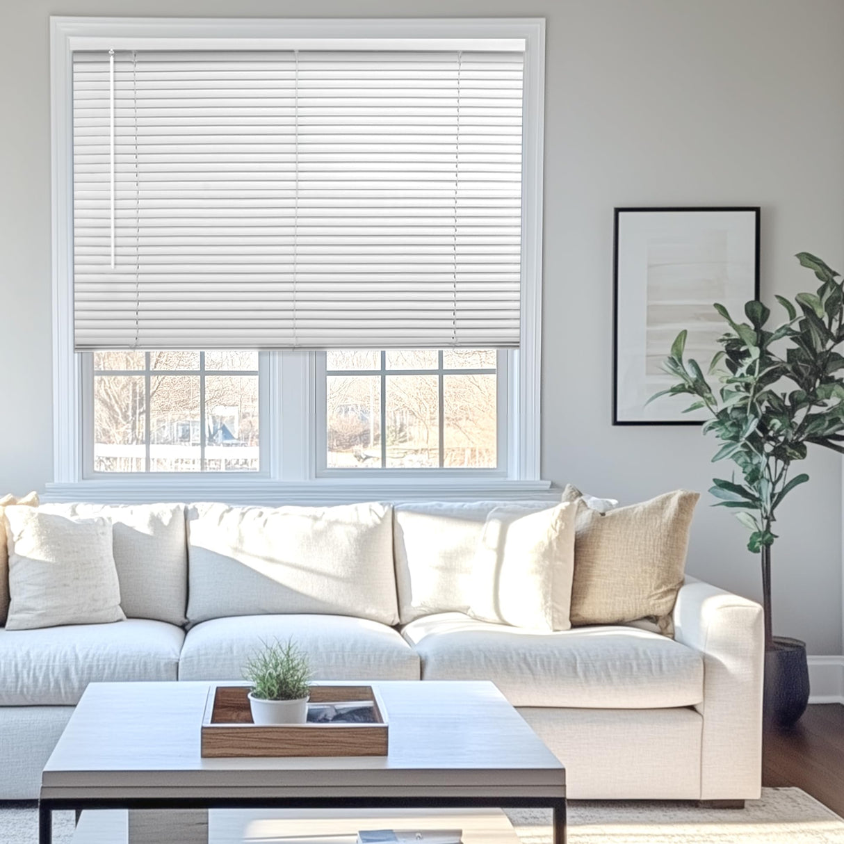 CHICOLOGY Blinds for Windows, Mini Blinds, Window Blinds, Door Blinds, Blinds & Shades, Camper Blinds, Horizontal Window Blinds, White (Commercial Grade), 26" W x 72" H CHICOLOGY