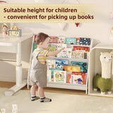 Aokitsink Kids Bookcases Montessori Bookshelf Nursery Book Shelves and Toy Storage Childrens Toddler Bookshelf Sturdy Metal Kid's Toy Storage Organizer for Kids' Rooms Playroom Kindergarten Aokitsink