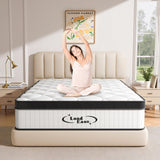 Mattress Queen Size, 14 Inch Queen Hybrid Mattress in a Box, Memory Foam with Firm Individually Wrapped Pocket Springs, Pressure Relief & Motion Isolation, CertiPUR-US Certified, 60" x 80" x 14" LoadEase