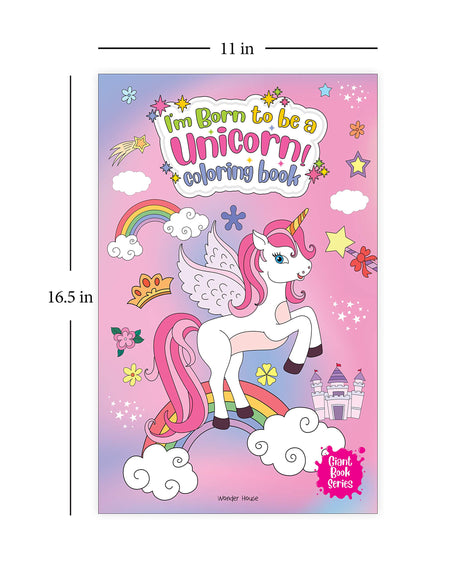 I Am Born To Be A Unicorn Coloring book: Jumbo Sized Colouring Book For Children (Giant book Series) WoodArtSupply