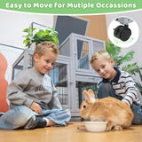 Rabbit Hutch Indoor Outdoor Bunny Cage 39" L Large 2-Story Wooden Small Animal House Enclosure with Wheels, 2 Removable Trays, Waterproof Openable Roof, Grey COZIVVOVV