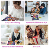 HEIBAGO Eiffel Tower Diamond Art Kits for Adults, 5D Full Drill Round City Painting Gems with Fireworks Diamond Painting, City Diamond Dots Perfect for Home Wall Decor 12x16inch HEIBAGO