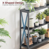 MAHANCRIS Sofa Table, Industrial Console Table, 3-Tier Narrow Side Table with Open Shelves, Foyer Table for Entryway, Hallway, Kitchen, Living Room and Bedroom, Easy Assembly, Black CTHB8001 MAHANCRIS