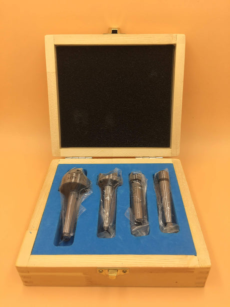 MT1 Wood Lathe Live Center Drive Spur Cup 4pcs Set with 2Pcs Extra Replacement Tips with Good Quality Wooden Box Almhs