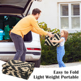 Mattitude Waterproof Outdoor Rug 5x8 Ft Outdoor Plastic Straw Rug Reversible Patio Rug Large Outdoor Carpet Area Rug for Patio Backyard Picnic Beach Camping RV Black & Beige Mattitude