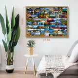 National Parks Puzzle for Adults 1000 Pieces, Landscape Nature Puzzle as National Parks Wall Decor, American Scenery Mountain Jigsaw Puzzle Including Yellowstone, Yosemite, Zion PPuzzling