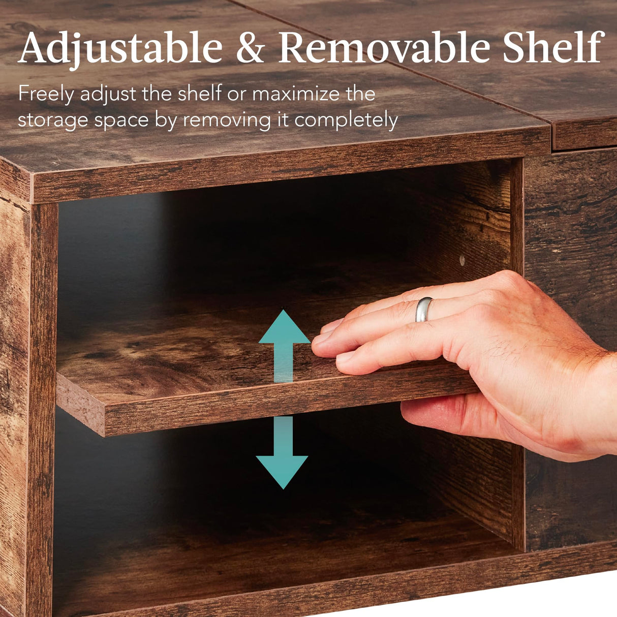 Best Choice Products Lift Top Coffee Table, Wooden Mid-Century Modern Multifunctional Accent Table for Living Room w/Hidden Storage, 2 Cubbies, Removable Shelf - Brown Best Choice Products