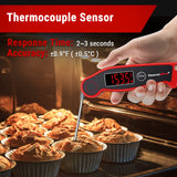 ThermoPro TP19 Waterproof Digital Meat Thermometer for Grilling with Ambidextrous Backlit & Thermocouple Instant Read Kitchen Cooking Food Thermometer for Candy Water Oil BBQ Grill Smoker ThermoPro