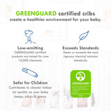 DaVinci Union 4-in-1 Convertible Crib in Grey, Greenguard Gold Certified DaVinci