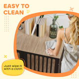 PawHut Dog Crate Furniture, 39" Dog Cage Furniture End Side Table with Anti-Chew Resistant Mesh, Anti-Escape Single Door, Heavy Duty Dog Kennel Indoor for Large Dogs, Walnut Brown PawHut