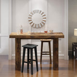 Tilayasig 63" Long Bar Table, Industrial Counter Height Pub Table, Narrow Kitchen Dining Table for Small Spaces, Breakfast Bar, Home Bar, Rustic Brown (Only Table) Tilayasig