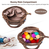 MYBAGZING Crochet Bag and Tote - Corduroy Yarn Bag - Yarn Holder for Crocheting - Crochet Storage Bag for Crochet Hooks, Crochet Accessories, Knitting Bag for Crochet Lovers, Mother's Day Gift MYBAGZING