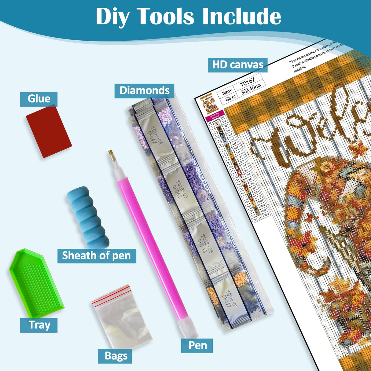 Hello Fall Gnome Sewing Diamond Art Kits for Adults, 5D Diamond Painting Kits for Adults Beginners, DIY Full Round Drill Diamond Dot Painting Gem Art Kits for Adult, Home Wall Decor 11.8x15.7 Inch VCLKDIY