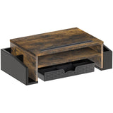 Simple Houseware Desk Monitor Stand Riser with Adjustable Organizer Tray, Rustic Brown Simple Houseware