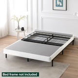 ZINUS 4 Inch Box Spring with Cover, No Assembly Mattress Foundation, Sturdy Metal Structure, Queen, White Zinus