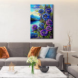 JOOZ Paint by Numbers Kits for Adults with Frame Landscape Adult Paint by Number Kits Flowers Paint by Number with Easel Mountain Paint by Numbers Canvas for Gift Home Wall Decor 7.87x11.81 Inch JOOZ