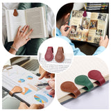 4PCS Magnetic Bookmarks, Leather Magnetic Bookmarks for Women, Double-Sided Magnetic Book Mark Clip Gift for Book Lover Readers Men Women Teachers Students, Book Accessories Mity rain