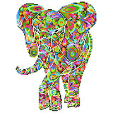 DIAMOND DOTZ Kaleidoscope Walk Elephant Diamond Painting Kits for Adults - Diamond Art Kits a Relaxing Creative Craft Kit with Dotz Gems 15.7" x15.7 DIAMOND DOTZ