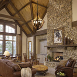 4-Light Farmhouse Dining Room Light Fixture, Adjustable Height Hanging Wood Vintage Pendant Lights for Kitchen Island Hallway Foyer Entryway Breakfast Area Bedroom Klgxnrd