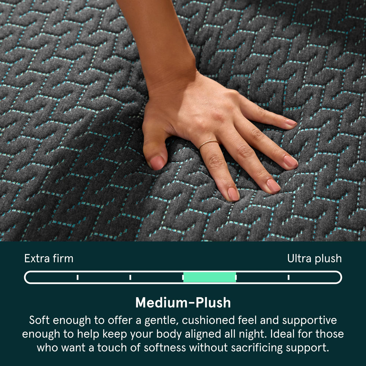 Tuft & Needle Mint Hybrid Medium Plush King Size Mattress in a Box, Cooling Adaptive Foam, Individually-Wrapped Coils, 100 Night Trial, Fiberglass Free, CertiPUR-US, 10-Year Limited Warranty Tuft & Needle