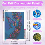 Ycydilirab Butterfly Diamond Painting for Adults-5D Diamond Painting,Butterfly DIY Gem Painting Perfect for Relaxation and Home Wall Decor 12x16inch Ycydilirab