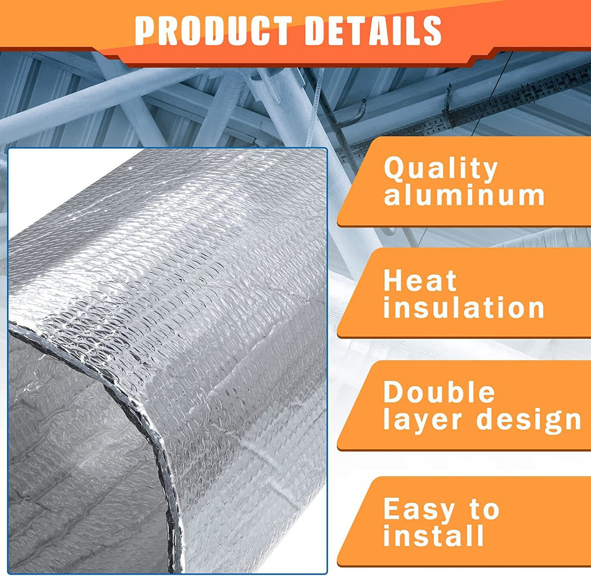 Garage Door Insulation Kit 16 Pcs Double Bubble Reflective Panels 24x48" Sheets - Double Garage Door WoodArtSupply