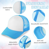 18 Pack Sublimation Blank Polyester Mesh Cap Trucker Summer Mesh Cap Unisex Two Tone and Solid Trucker Hats Blank Snapback Hat Sublimation Blank Mesh Baseball Cap for Men Women Tarpop