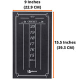 BETTERLINE Large Professional Scoreboard Chalkboard for Cricket and 01 Darts Games - 15.5" x 9" Inch (39.3 x 22.9 cm) - Black Board - Eraser and 2 Chalk Pieces Included BETTERLINE