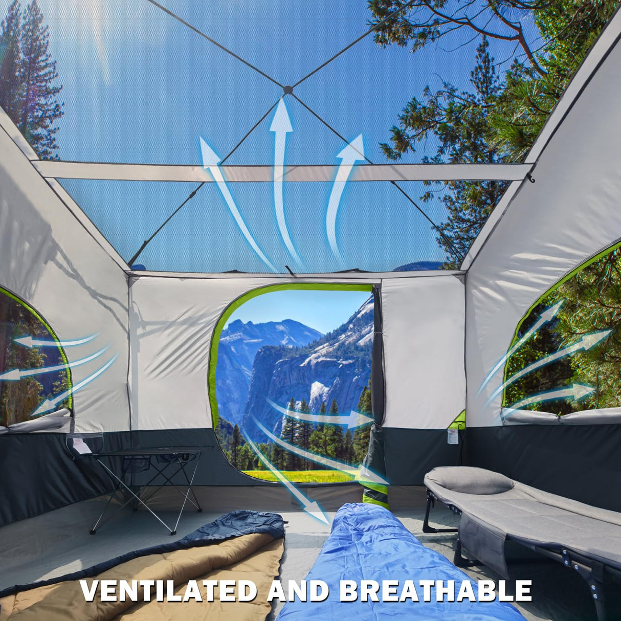 UNP Camping Canopy Tent - Inner Tent for 10' x 10' Pop Up Canopy, Simple Installation, Fully Vented Roof, Enclosed Canopy Space, Dark Blue (Frame NOT Included) unp