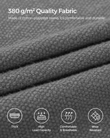 SONGMICS Double Hammock with Stand, 82.7 x 59.1 Inches, 529 lb Load Capacity, Portable Hammock, for Terrace, Balcony, Garden, Outdoor, Camping, Black and Gray UGHS001G01 SONGMICS