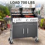 Besitu 4 Inches Stem Caster Wheels, 7/16-Inch Stem Diameter Swivel Casters Set of 4 Heavy Duty TPR Replacement Wheels for Utility Cart Rubbermaid Mop Bucket Shop Vac Weber Grills Besitu