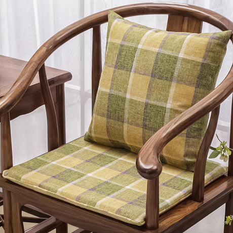 BK&MF Thicken Chinese Style Seat Cushions with backrest,Traditional Sponge Sofa Red Wooden Armchair Chair Cushion Seat Pad for Home Decor,C,40x40x3cm(16x16x1inch) BK&MF