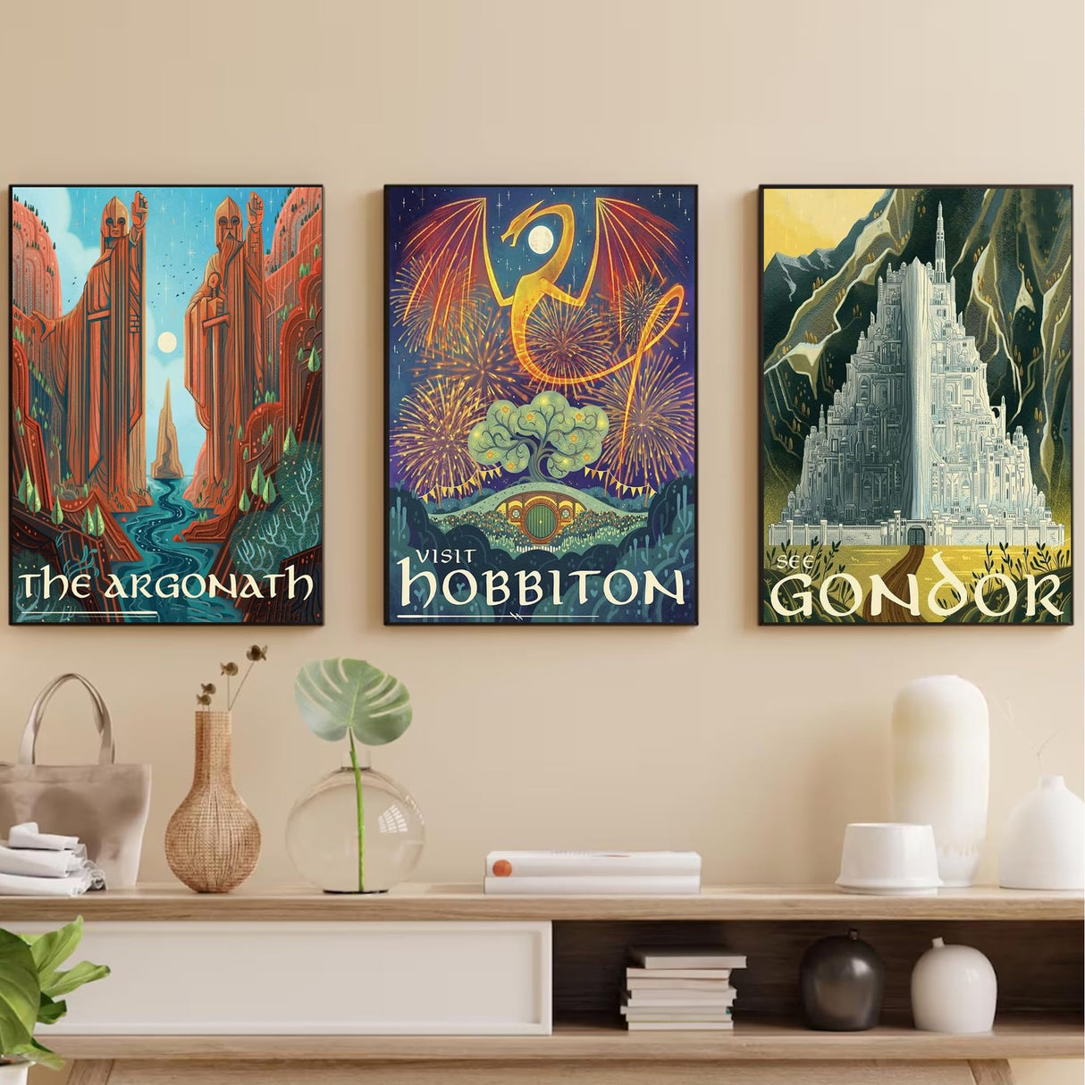 6Packs Abstract Landscape Diamond Art Kits for Adults,Ring Art Diamond Painting Kits,DIY 5D Fairy Dust Diamond Art Painting Kits,Magic Castle Diamond Dots for Adults for Home Wall Decor 12x16inch Yijingtop